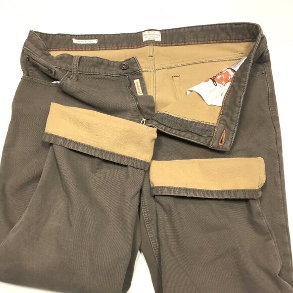 Weatherproof Vintage Regular Fleece Lined Brown Flat Front Pants Mens 40x30 - Picture 2 of 7
